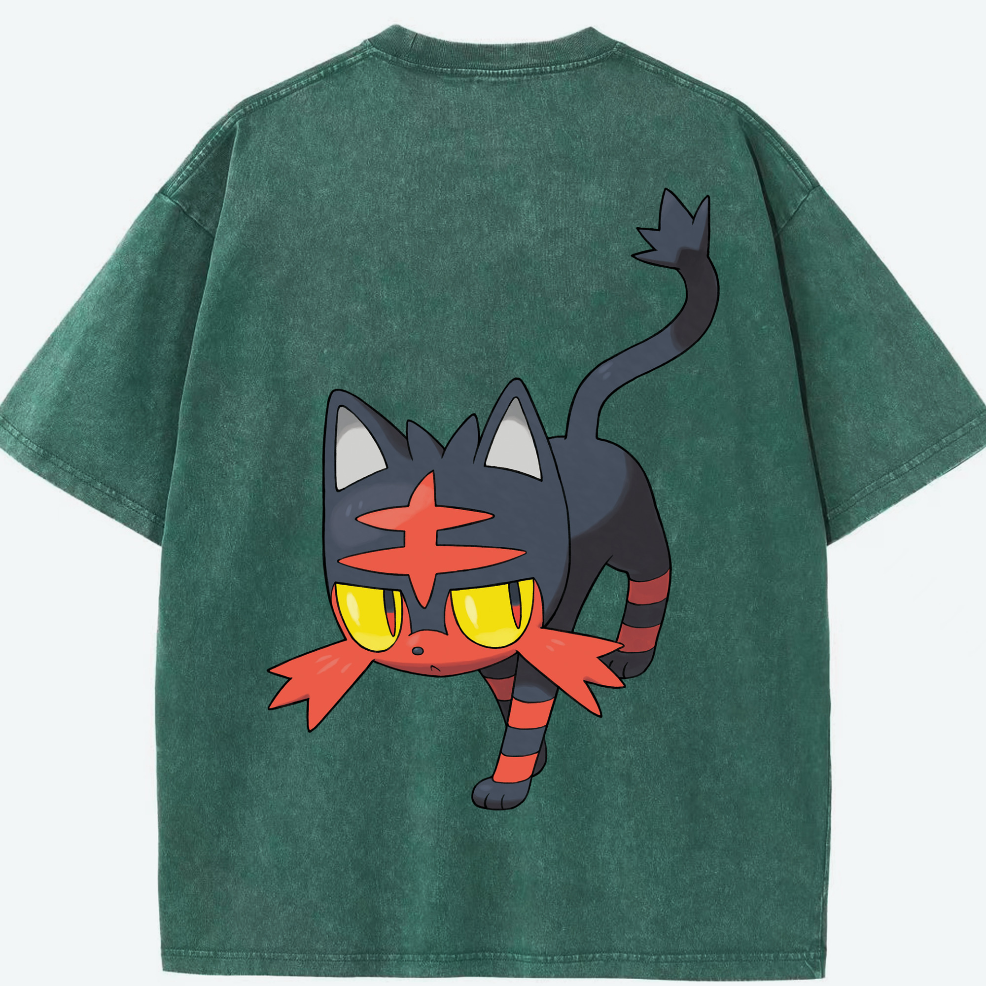 （画像用） ポケットモンスター Pokémon 綿100% ヴィンテージ風 半袖Tシャツ（背面プリント）